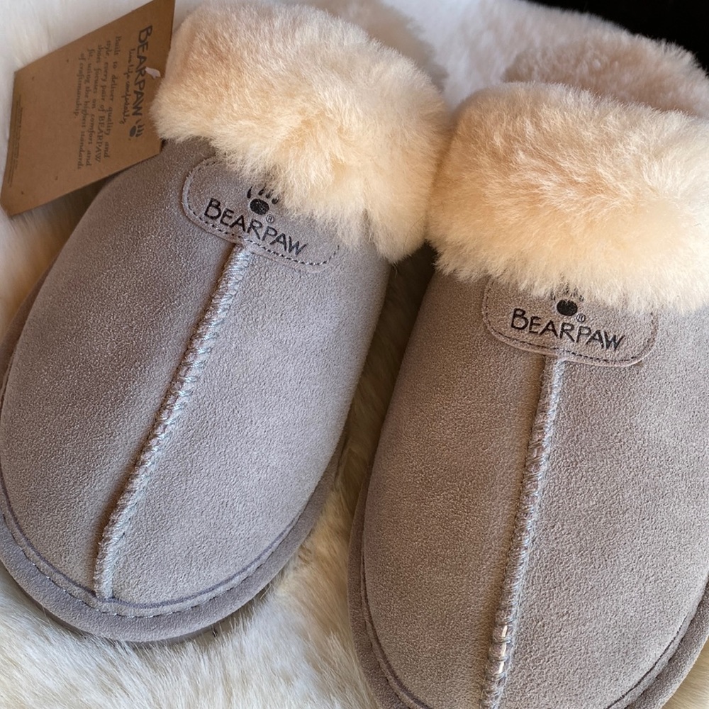 BEARPAW SLIPPERS GRAYEST BLUE SIZE 10